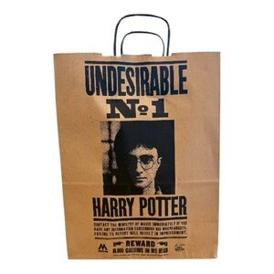 Harry Potter Harry Potter Wanted Brown Paper Gift Shopping Bag 13” x 10” x 5”